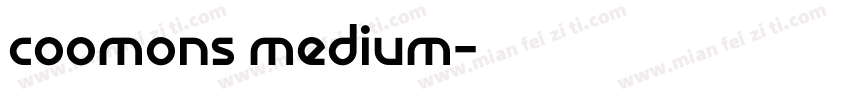 coomons medium字体转换